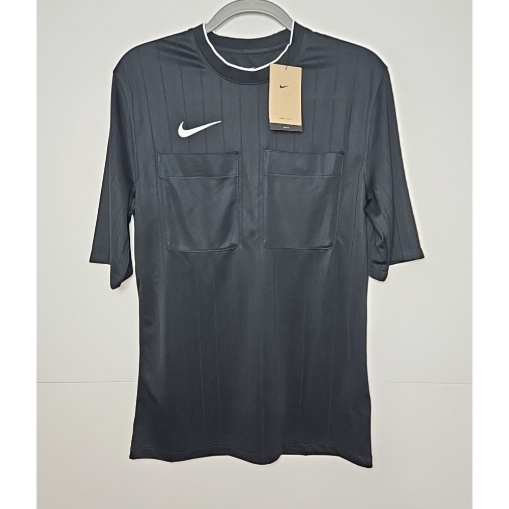 Nike Dri-FIT Black‎ Soccer Referee Short Sleeve Jersey Mens Size Medium NWT